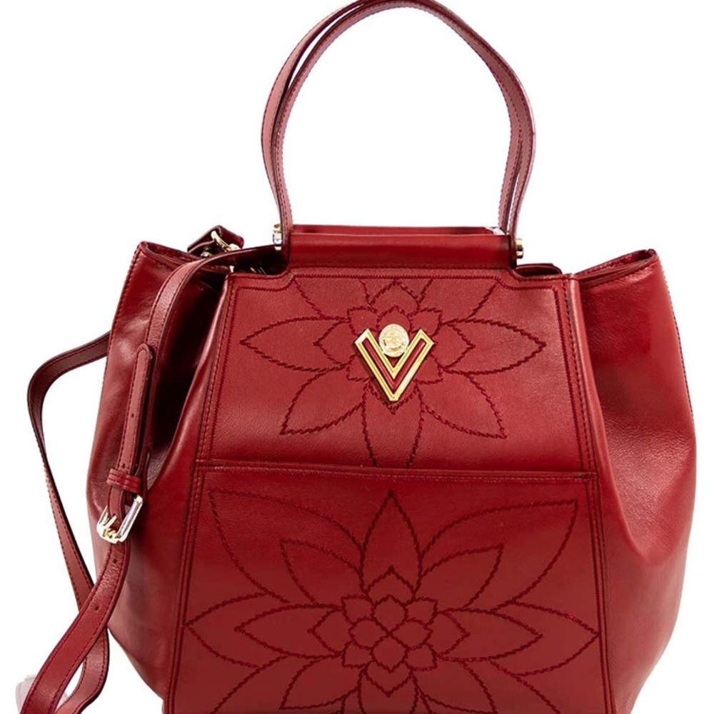 Valentino Orlandi Designer Embroidered Leather Bag